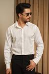Buy_Runit Gupta_Ivory Vegan Silk Embroidery Shirt _Online