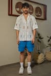 Runit Gupta_Ivory Cotton, Linen Cut Work, Fringe Shirt _Online_at_Aza_Fashions