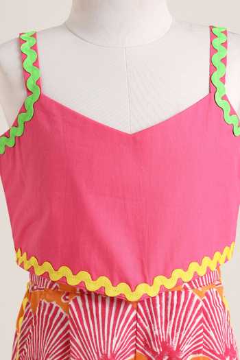Buy_Minime Organics_Multicolor Cotton Lace Print Top And Pant Set _Online_at_Aza_Fashions