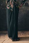 Mani Bhatia_Green Georgette, Crepe, Satin Embroidery Veloria Jacket And Skirt Set _Online_at_Aza_Fashions