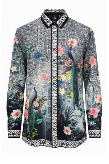 Shop_MR. Ajay Kumar_Multi Color Cotton Riyaz Printed Shirt _Online_at_Aza_Fashions