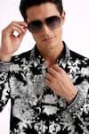 Shop_MR. Ajay Kumar_Black Cotton Fawkes Print Shirt _Online_at_Aza_Fashions