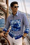 Buy_MR. Ajay Kumar_Multi Color Cotton Harbour Nautical Print Shirt _at_Aza_Fashions