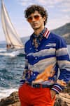 Buy_MR. Ajay Kumar_Multi Color Cotton Poseidon Print Shirt _at_Aza_Fashions