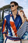 MR. Ajay Kumar_Multi Color Cotton Skipper Nautical Print Shirt _at_Aza_Fashions