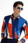 Buy_MR. Ajay Kumar_Multi Color Cotton Skipper Nautical Print Shirt _Online