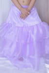 Shop_Little Loom_Lilac Silk, Cotton, Organza, Satin Stones Work Blouse And Lehenga Set _Online_at_Aza_Fashions
