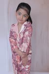 Shop_Little Loom_Peach Silk Embroidery Thread Work Blazer And Pant Set _Online_at_Aza_Fashions