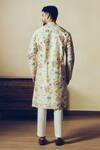Shop_Studio 113_White Silk, Chanderi Floral Print Nina Kurta _at_Aza_Fashions