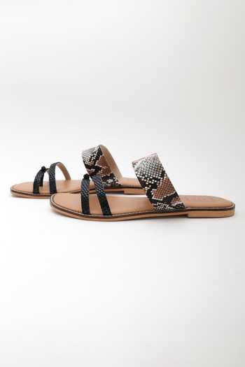 Buy_Sandalwali_Black Jane Animal Print Strap Sandals _Online_at_Aza_Fashions