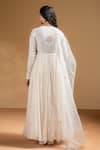 Shop_Baise Gaba_Off White Chiffon, Satin, Lycra, Organza Gota Nainika Embroidered Anarkali Set _at_Aza_Fashions