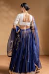Shop_Baise Gaba_Blue Chanderi, Muslin, Organza Gota Kiran Work Lehenga Set With Mridula Blouse _at_Aza_Fashions