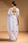 Shop_Baise Gaba_Off White Organza, Muslin Gota Patti Mridula Embroidered Saree With Blouse _at_Aza_Fashions