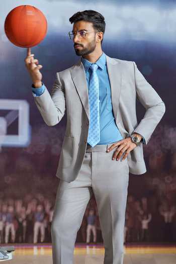 Shop_Philocaly_Grey Wool Jackson Pick Stitch Detailed Blazer _at_Aza_Fashions