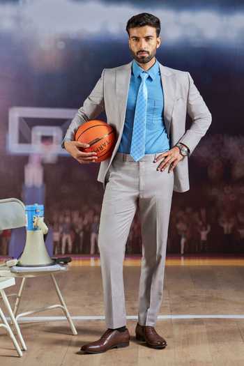 Shop_Philocaly_Grey Wool Jackson Pick Stitch Detailed Blazer _Online_at_Aza_Fashions