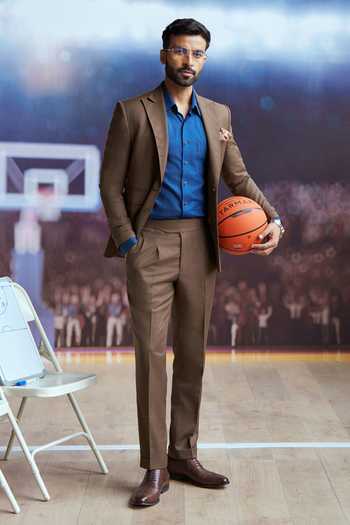 Shop_Philocaly_Brown Wool Saunders Ticket Pocketed Blazer _Online_at_Aza_Fashions