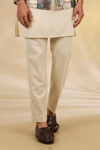 Manish Nagdeo_Multi Color Silk Abstract Print Bandhgala And Kurta Set _Online_at_Aza_Fashions