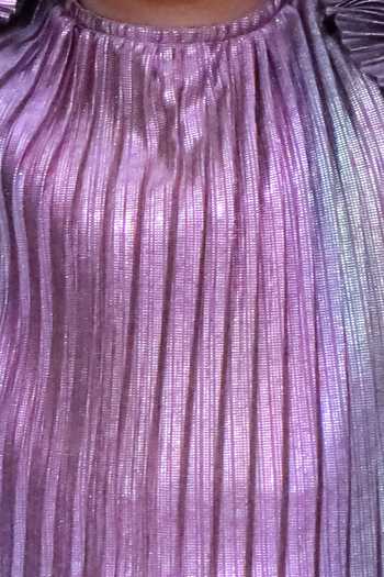 Buy_Lil Drama_Purple Pleated Poly Knit Top And Skirt Set 
