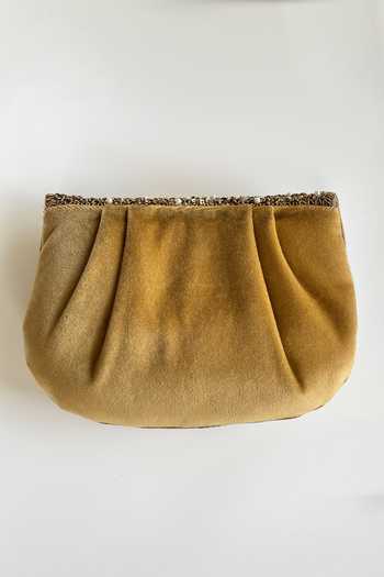 Shop_Kokommo_White Sequins, Beads, Pearls, Zari, Crystals, The Camille Dupion Silk Clutch _at_Aza_Fashions