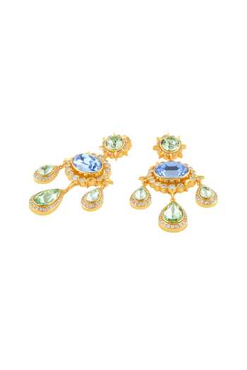 Isharya_Blue Stones, Crystals The High Priestess Dangler Earrings _Online_at_Aza_Fashions