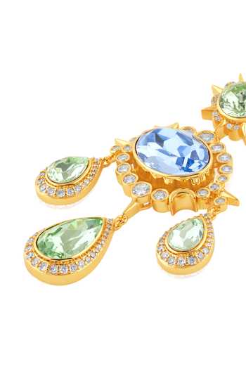 Buy_Isharya_Blue Stones, Crystals The High Priestess Dangler Earrings _Online_at_Aza_Fashions
