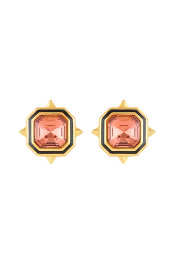 Shop_Isharya_Red Crystals Solene Statement Stud Earrings _at_Aza_Fashions