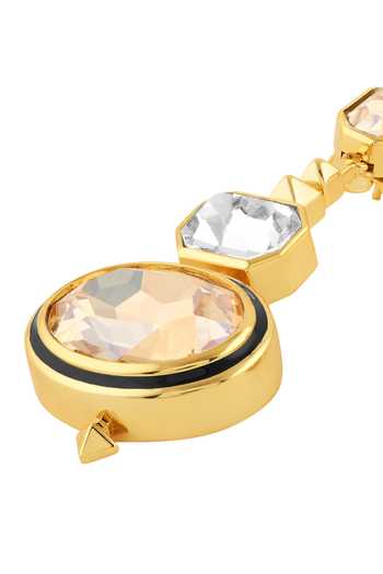 Buy_Isharya_Gold Plated Crystals Lunara Statement Dangler Earrings _Online_at_Aza_Fashions