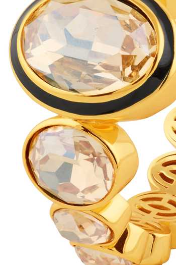 Buy_Isharya_Gold Plated Crystals Opalyn Statement Hoop Earrings _Online_at_Aza_Fashions