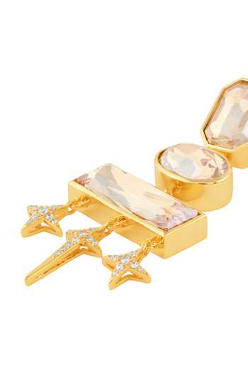 Isharya_Gold Plated Stones, Crystals Priestessa Statement Dangler Earrings _Online_at_Aza_Fashions