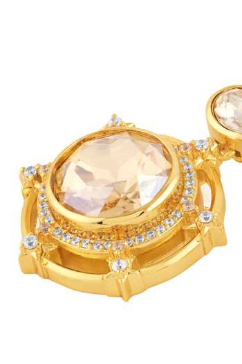 Buy_Isharya_Gold Plated Stones, Crystals Noctra Statement Drop Earrings _Online_at_Aza_Fashions