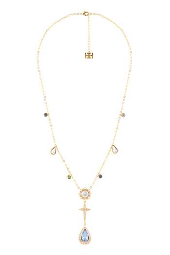 Shop_Isharya_Blue Stones, Crystals Zephyra Embellished Y-necklace _at_Aza_Fashions