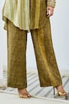 Buy_Basil Leaf_Yellow Silk, Linen Embroidery Printed Kurta And Pant Set _Online_at_Aza_Fashions