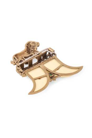 Cosa Nostraa_Gold Gemstones The Lions Tusk Brooch _Online_at_Aza_Fashions