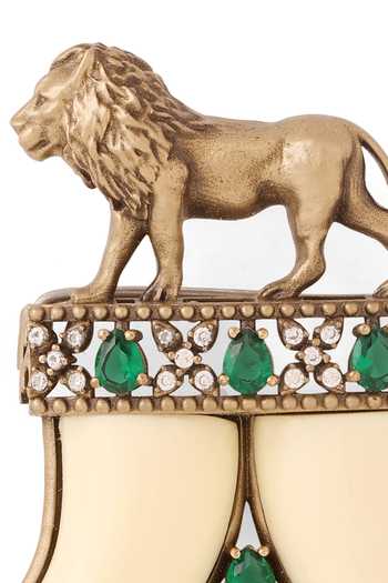 Cosa Nostraa_Gold Gemstones The Lions Tusk Brooch _Online