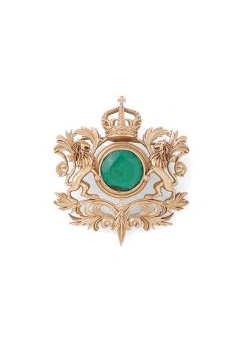 Buy_Cosa Nostraa_Gold Gemstones Twin Peacock Tusk Brooch _Online_at_Aza_Fashions