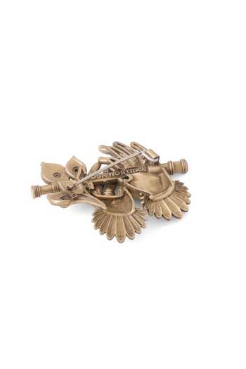 Buy_Cosa Nostraa_Gold Brooches Divine Flute _Online_at_Aza_Fashions