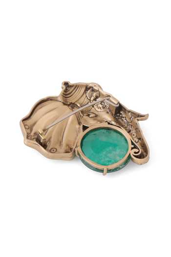 Buy_Cosa Nostraa_Gold Stones, Emerald Gajraj Brooch _Online_at_Aza_Fashions
