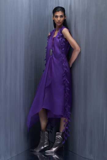 Buy_Richa Khemka_Purple Silk Applique Furla Scarlet Overlay Top And Jacket Set _Online_at_Aza_Fashions