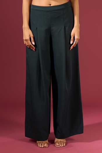 Buy_Tarun Tahiliani_Blue Wide Leg Trouser _Online_at_Aza_Fashions