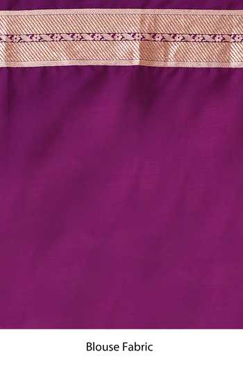 Vishwa By Pinki Sinha_Purple Silk Zari Brocade Woven Saree With Running Blouse _Online_at_Aza_Fashions