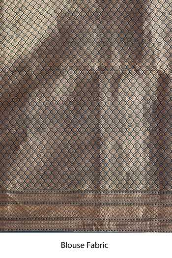 Shop_Vishwa By Pinki Sinha_Green Silk Zari Abstract Woven Saree With Running Blouse _Online_at_Aza_Fashions