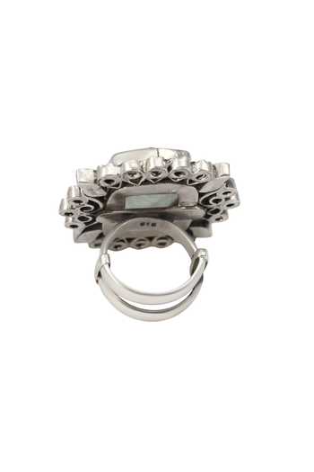 Sangeeta Boochra_Green Stones, Studded Ring _Online_at_Aza_Fashions