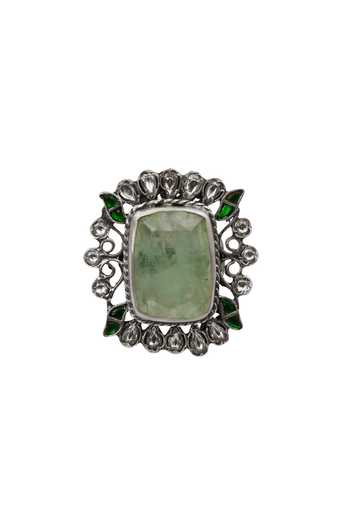 Buy_Sangeeta Boochra_Green Stones, Studded Ring _Online_at_Aza_Fashions