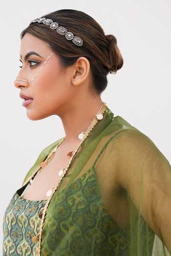 Gulabo Jaipur_Green Cambric, Cotton Square Neck Gulrukh Printed Kurta Set _at_Aza_Fashions