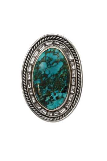Buy_Sangeeta Boochra_Blue Stones Signature Turquoise Statement Ring _Online_at_Aza_Fashions