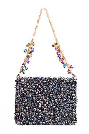 Shop_House Of Kosha_Gold Crystals Kiyara Metallic Embellished Mini Bag _at_Aza_Fashions