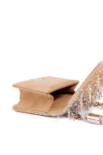 Buy_House Of Kosha_Gold Beads, Stones, Crystals Elsie Suede Mini Bag _Online_at_Aza_Fashions