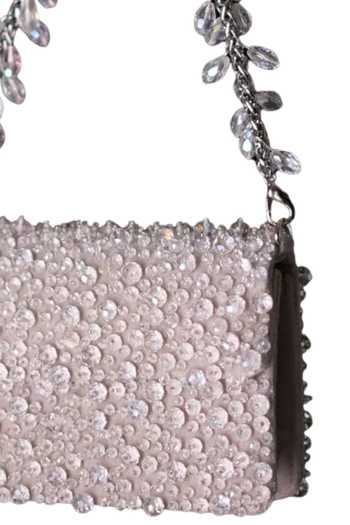 Buy_House Of Kosha_Silver Crystals Kiyara Suede Embellished Mini Bag _Online_at_Aza_Fashions