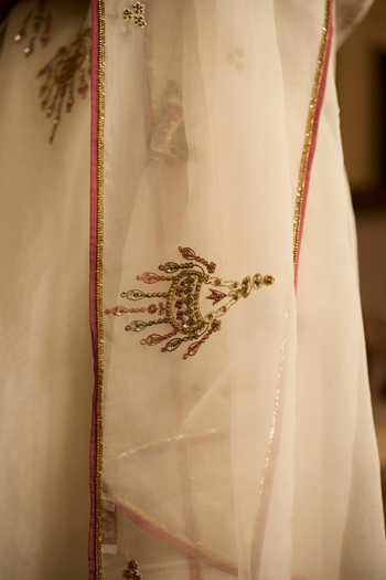 Buy_Sarang Kaur_White Silk, Tissue, Organza Embroidery Round Neck Phulwari Kurta Set _Online_at_Aza_Fashions