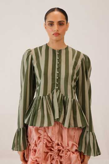 Buy_Cord_Multi Color Round Neck Jae Printed Top _at_Aza_Fashions